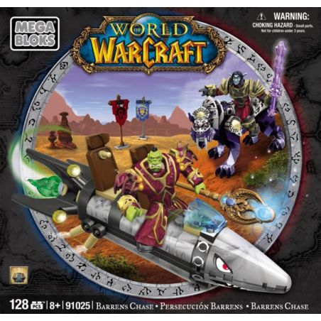 MEGA BLOKS 91025 non  WILDERNESS CHASE. bộ đồ chơi xếp lắp ráp ghép mô hình Computer Games BARRENS CHASE Trò Chơi 128 khối