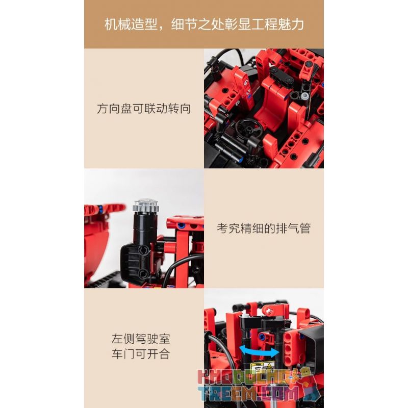 XIAOMI MITU MI ONEBOT OBLKSC59AIQI 59AIQI non  LOẠI BỎ THẺ MỎ NẶNG ĐƯỢC KHỚP NỐI 1:12 tỷ lệ 1:12 bộ đồ chơi xếp lắp ráp ghép mô hình  Kỹ Thuật Công Nghệ Cao Mô Hình Phương Tiện 1100 khối