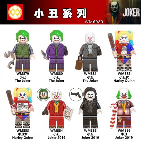WM 6080 879 880 881 882 883 884 885 886 non  HÀNG TRĂM NGƯỜI 8 SÊ-RI CLOWN bộ đồ chơi xếp lắp ráp ghép mô hình Dc Comics Super Heroes Siêu Anh Hùng Dc
