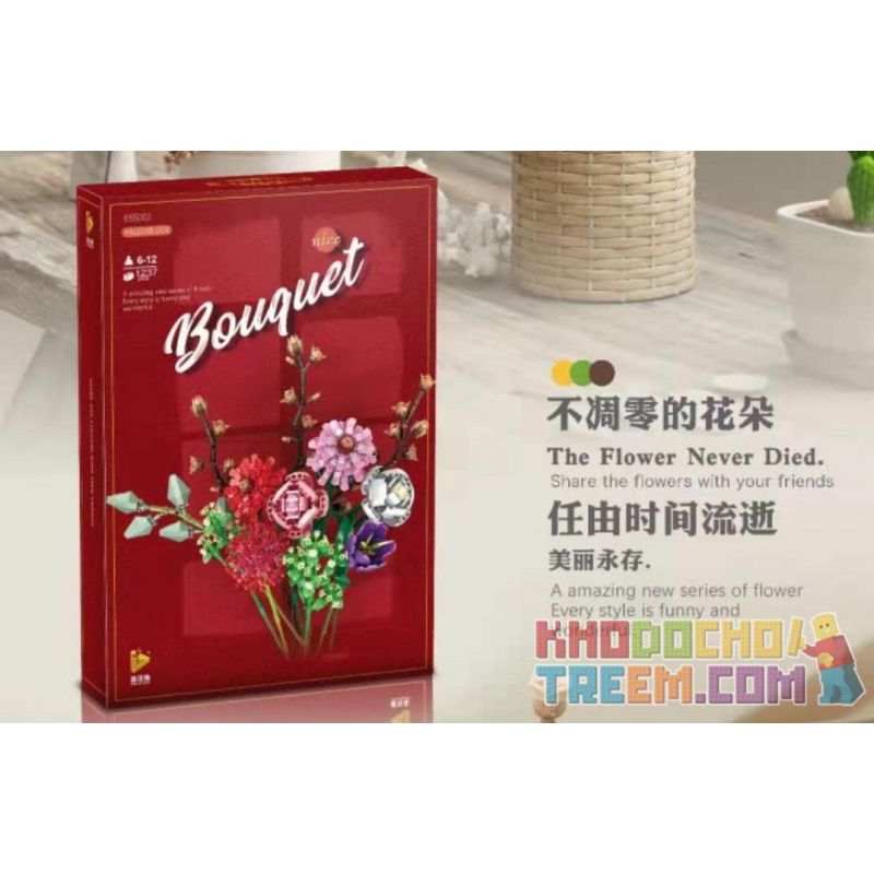 PanlosBrick 655002 Panlos Brick 655002 non  HOA ĐÀO NÚI TIM LIỄU BIỂN ZIXIA HỒNG LOA KÈN CÂY NHỎ MÀU TRẮNG PINK PLANSATT CLOVE ZIKI ĐỎ JI'AN bộ đồ chơi xếp lắp ráp ghép mô hình Creator Expert BOUQUET Chuyên Gia Sáng Tạo 1237 khối