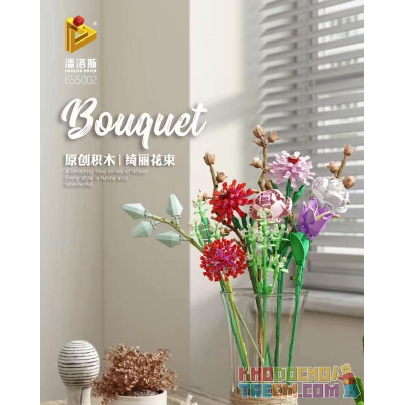 PanlosBrick 655002 Panlos Brick 655002 non  HOA ĐÀO NÚI TIM LIỄU BIỂN ZIXIA HỒNG LOA KÈN CÂY NHỎ MÀU TRẮNG PINK PLANSATT CLOVE ZIKI ĐỎ JI'AN bộ đồ chơi xếp lắp ráp ghép mô hình Creator Expert BOUQUET Chuyên Gia Sáng Tạo 1237 khối