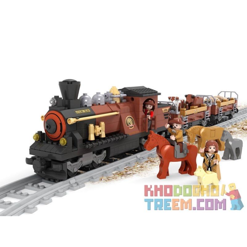 AUSINI 25813 non Lego XE LỬA bộ đồ chơi xếp lắp ráp ghép mô hình City TRAINS Thành Phố 531 khối