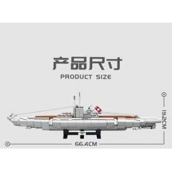 PANGU PG-15001 15001 PG15001 non  TÀU NGẦM U48 ĐỨC bộ đồ chơi xếp lắp ráp ghép mô hình Military Army SUBMARINE GERMANY 4B Quân Sự Bộ Đội 1035 khối