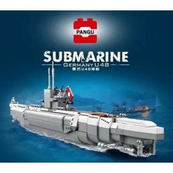 PANGU PG-15001 15001 PG15001 non  TÀU NGẦM U48 ĐỨC bộ đồ chơi xếp lắp ráp ghép mô hình Military Army SUBMARINE GERMANY 4B Quân Sự Bộ Đội 1035 khối