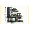 JUHANG TECHNOLOGY 86007 non  CÁNH CỬA ĐƯỜNG PHỐ CAFE bộ đồ chơi xếp lắp ráp ghép mô hình Modular Buildings CORNER CAFE Mô Hình Nhà Cửa 4314 khối