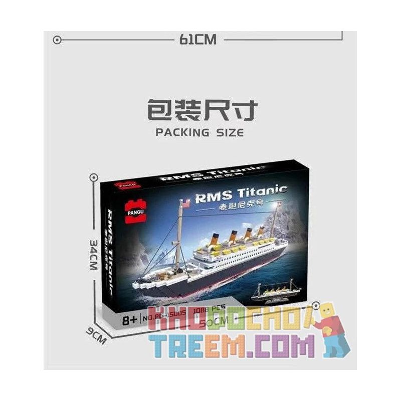 PANGU PG-15005 15005 PG15005 non  TITANIC. bộ đồ chơi xếp lắp ráp ghép mô hình Creator Expert RMS TITANIC Chuyên Gia Sáng Tạo 1088 khối