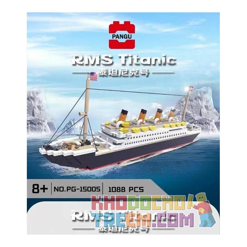 PANGU PG-15005 15005 PG15005 non  TITANIC. bộ đồ chơi xếp lắp ráp ghép mô hình Creator Expert RMS TITANIC Chuyên Gia Sáng Tạo 1088 khối