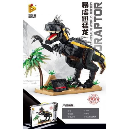 FAIR 8047 PanlosBrick 611004 Panlos Brick 611004 non  RỒNG BẠO LỰC bộ đồ chơi xếp lắp ráp ghép mô hình Creator DINOSAUR INDORAPTOR Sáng Tạo 779 khối