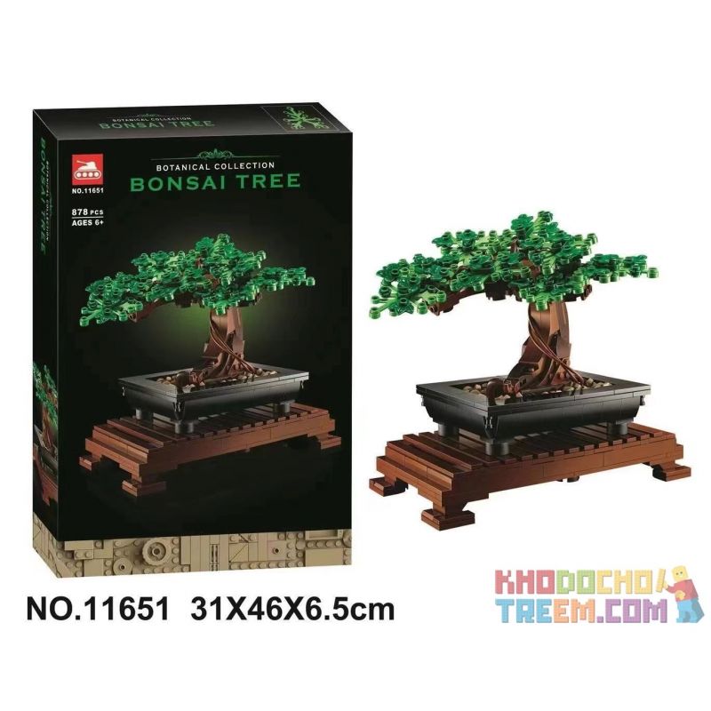 NOT Lego BONSAI TREE 10281 X19004 19004 TANK 11651 xếp lắp ráp ghép mô hình CÂY BONSAI. CẢNH Icons 878 khối