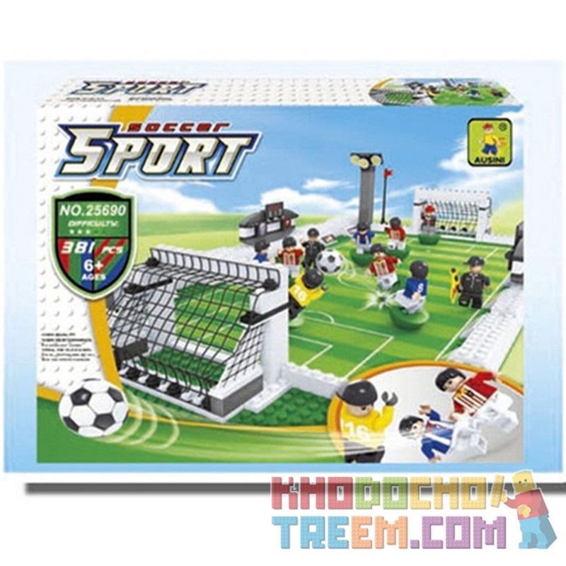 AUSINI 25690 non  SÂN BÓNG ĐÁ bộ đồ chơi xếp lắp ráp ghép mô hình Sports SOCCER SPORT Thể Thao 381 khối AUSINI 25690 non  SÂN BÓNG ĐÁ bộ đồ chơi xếp lắp ráp ghép mô hình Sports SOCCER SPORT Thể Thao 381 khối
