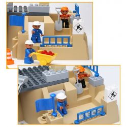 NOT Lego Duplo DUPLO 10518 My First Construction Site, HYSTOYS HONGYUANSHENG AOLEDUOTOYS  GM-5002 5002 GM5002 HG-1334 1334 HG1334 Xếp hình Công Trường Xây Dựng Lớn 59 khối