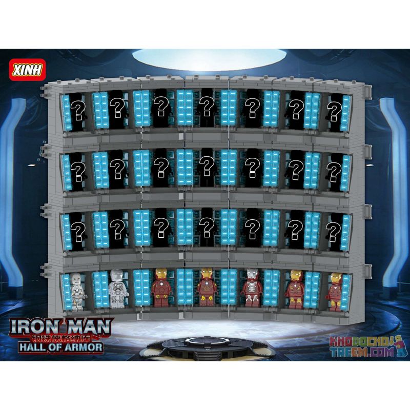 XINH 1252 non Lego IRON MAN GARNO. bộ đồ chơi xếp lắp ráp ghép mô hình Marvel Super Heroes IRON MAN HALL OF ARMOR Siêu Anh Hùng Marvel