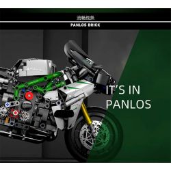 PanlosBrick 672003 Panlos Brick 672003 non  NINJA KAWASAKI. bộ đồ chơi xếp lắp ráp ghép mô hình CHIC-BLOCK MOTORBIKE 865 khối
