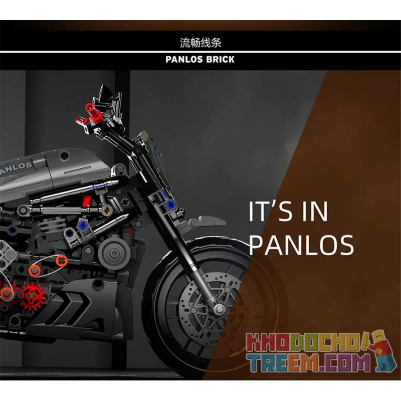 PanlosBrick 672002 Panlos Brick 672002 non  DUKADI DAWU. bộ đồ chơi xếp lắp ráp ghép mô hình CHIC-BLOCK MOTORBIKE 827 khối