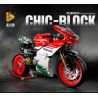 MANGE TECHNOLOGY 88016 PanlosBrick 672001 Panlos Brick 672001 TOP TOY JP23040 23040 XIANGJUN XJ-382C 382C XJ382C XINGYA PREMIUM 88800 88801 non  DUKADI 1299. tỷ lệ 1:12 bộ đồ chơi xếp lắp ráp ghép mô hình CHIC-BLOCK MOTORBIKE 803 khối