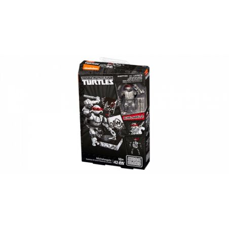 MEGA BLOKS DPD85 non  MI KAANGQI LUO. bộ đồ chơi xếp lắp ráp ghép mô hình Teenage Mutant Ninja Turtles MICHELANGELO™ EASTMAN & LAIRD Ninja Rùa 42 khối