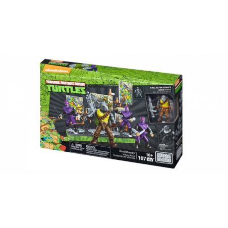 MEGA BLOKS DMW28 non  ĐẦU GIA SÚC bộ đồ chơi xếp lắp ráp ghép mô hình Teenage Mutant Ninja Turtles ROCKSTEADY™ VILLAIN PACK Ninja Rùa 107 khối