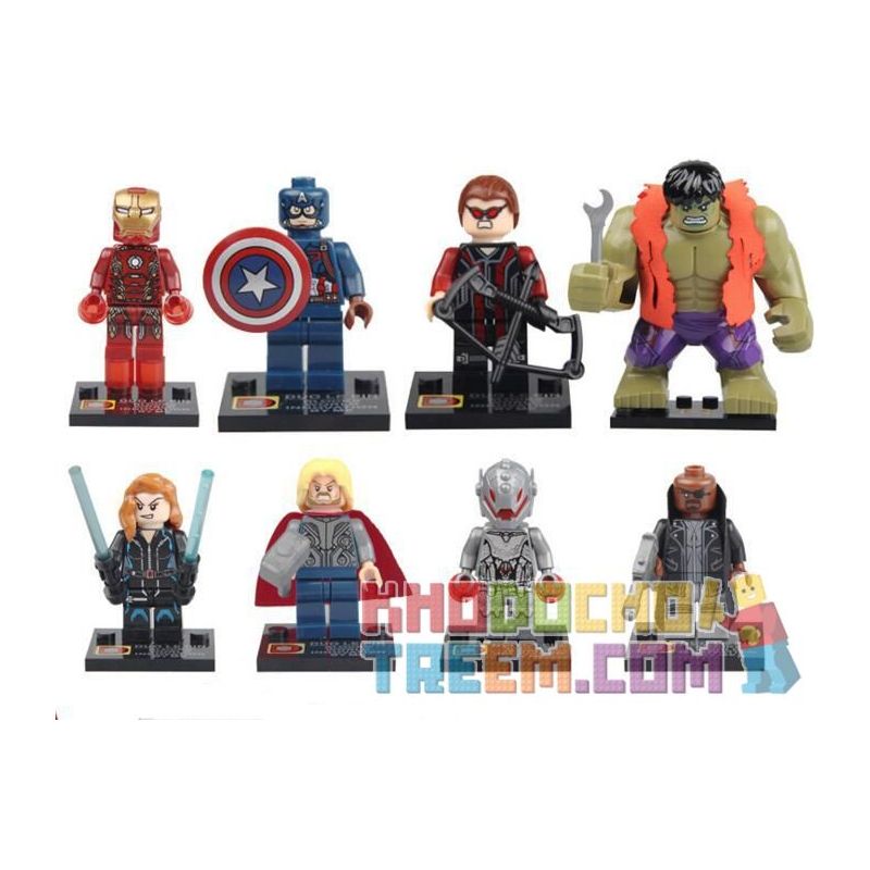 DUO LE PIN DLP9005 9005 non Lego AVENGERS 8. bộ đồ chơi xếp lắp ráp ghép mô hình Marvel Super Heroes Siêu Anh Hùng Marvel