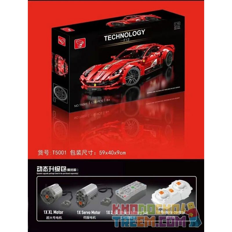REBRICKABLE MOC-66207 66207 MOC66207 TA GAOLE T5001 5001 non  FERRARI F12 BERLINETTA 1:10 tỷ lệ 1:10 bộ đồ chơi xếp lắp ráp ghép mô hình  Kỹ Thuật Công Nghệ Cao Mô Hình Phương Tiện 1171 khối