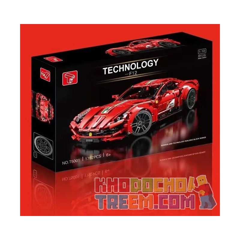 REBRICKABLE MOC-66207 66207 MOC66207 TA GAOLE T5001 5001 non  FERRARI F12 BERLINETTA 1:10 tỷ lệ 1:10 bộ đồ chơi xếp lắp ráp ghép mô hình  Kỹ Thuật Công Nghệ Cao Mô Hình Phương Tiện 1171 khối