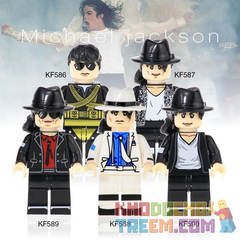 KOPF KF6047 6047 KF586 KF587 KF588 KF589 KF590 non Lego MICHAEL JACKSON. bộ đồ chơi xếp lắp ráp ghép mô hình Collectable Minifigures Búp Bê Sưu Tầm