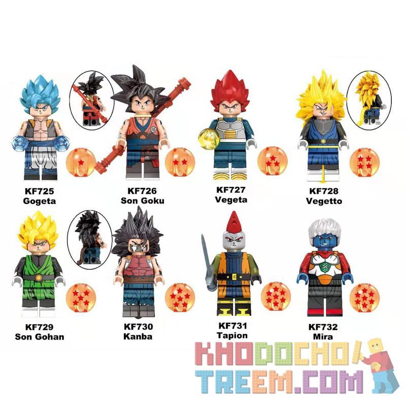 KOPF KF6069 6069 KF725 KF726 KF727 KF728 KF729 KF730 KF731 KF732 non Lego HÀNG TRĂM NGƯỜI 8 QI DRAGON BALL bộ đồ chơi xếp lắp ráp ghép mô hình Movie & Game Phim Và Trò Chơi