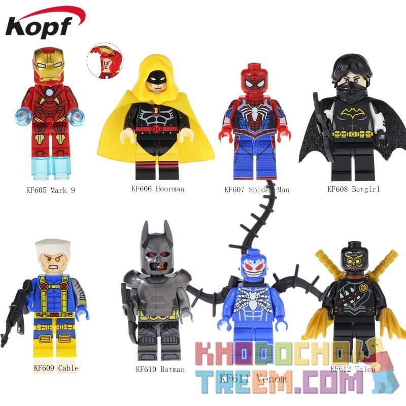 KOPF KF6051 6051 KF606 KF607 KF608 KF609 KF610 KF611 KF612 non Lego HÀNG TRĂM NGƯỜI 8 SIÊU ANH HÙNG bộ đồ chơi xếp lắp ráp ghép mô hình Super Heroes Siêu Nhân Anh Hùng