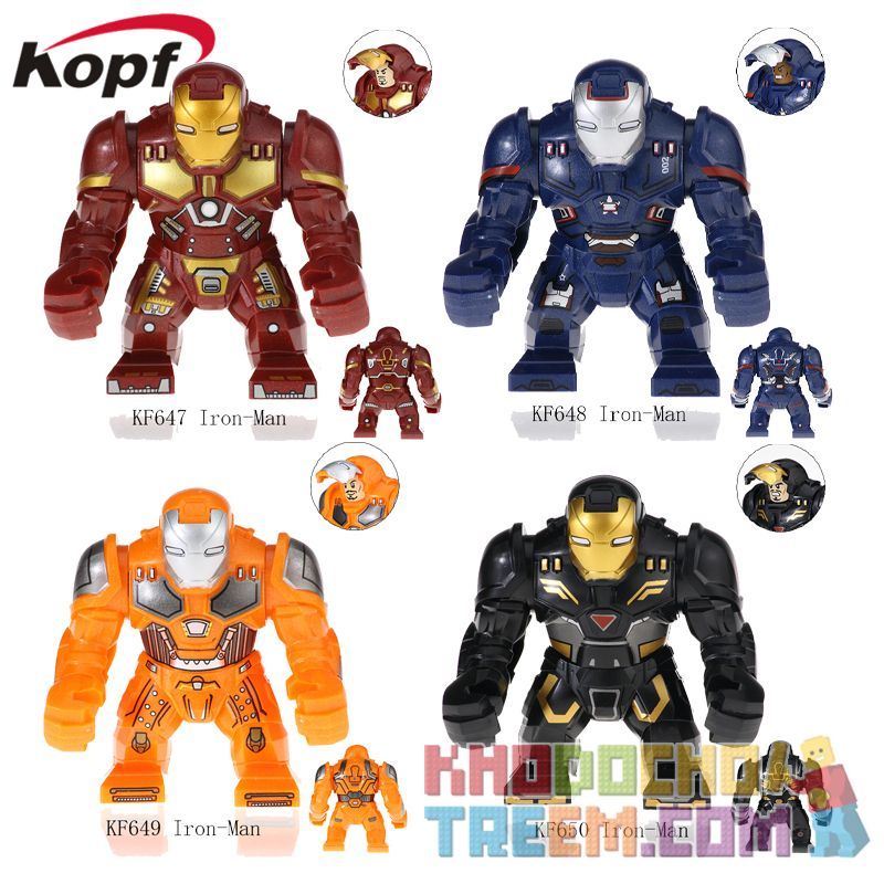 KOPF KF647 KF648 KF649 KF650 non Lego NGƯỜI SẮT bộ đồ chơi xếp lắp ráp ghép mô hình Collectable Minifigures IRON-MAN Búp Bê Sưu Tầm