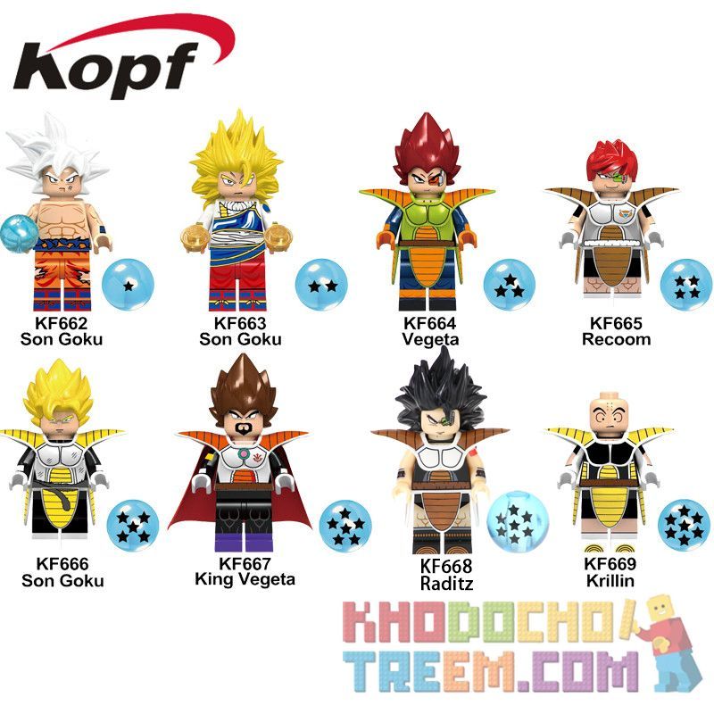 KOPF KF662 KF663 KF664 KF665 KF666 KF667 KF668 KF669 non Lego HÀNG TRĂM NGƯỜI 8 QI DRAGON BALL bộ đồ chơi xếp lắp ráp ghép mô hình Movie & Game Phim Và Trò Chơi