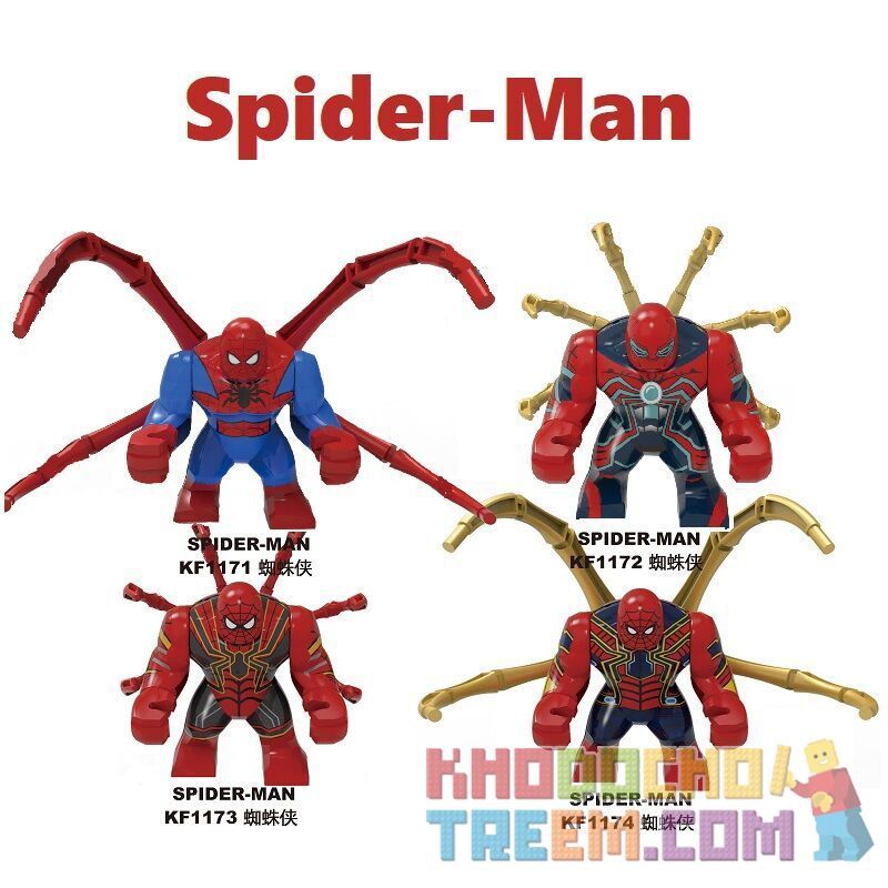 KOPF KF1171 1171 KF1172 1172 KF1173 1173 KF1174 1174 Xếp hình kiểu Lego  Collectable Minifigures Spider-Man 4 Minifigures Spiderman Người Nhện giá  sốc rẻ nhất