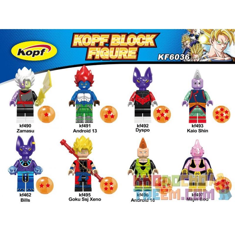 KOPF KF492 KF493 KF462 KF495 KF496 KF497 KF6036 6036 KF490 KF491 non Lego HÀNG TRĂM NGƯỜI 8 QI DRAGON BALL bộ đồ chơi xếp lắp ráp ghép mô hình Movie & Game Phim Và Trò Chơi