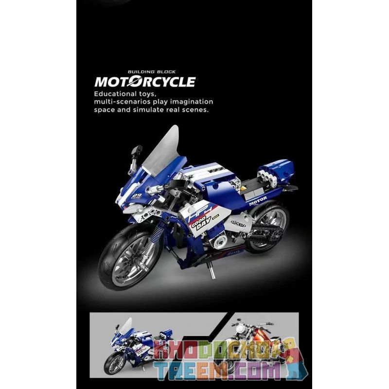 TA GAOLE T3010 3010 non  XE MÁY bộ đồ chơi xếp lắp ráp ghép mô hình  MOTORCYCLE Kỹ Thuật Công Nghệ Cao Mô Hình Phương Tiện 446 khối