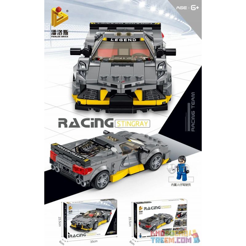 PanlosBrick 66031 666031 Panlos Brick 66031 666031 non Lego CHEVROLET CORVETTE C8 STINGRAY bộ đồ chơi xếp lắp ráp ghép mô hình Racers Đua Tốc Độ 332 khối