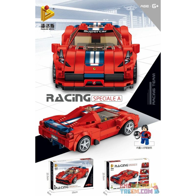 PanlosBrick 666030 Panlos Brick 666030 non Lego FERRARI 458 SPECIALE bộ đồ chơi xếp lắp ráp ghép mô hình Racers RACING FERRARI 458 SPECIALE Đua Tốc Độ 306 khối