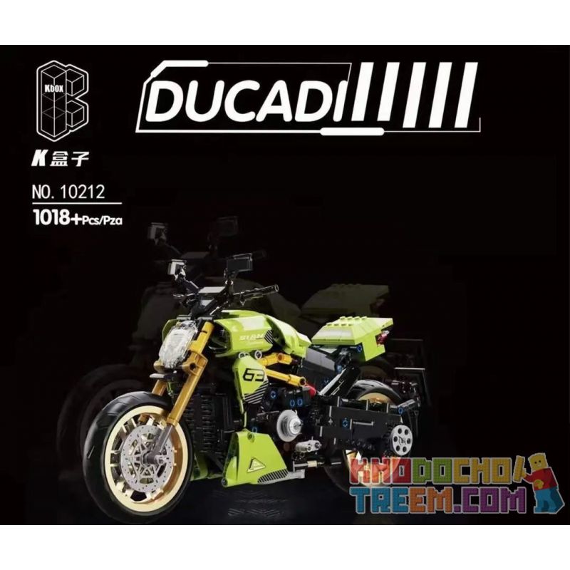K BOX 10212 non  DUCADI. bộ đồ chơi xếp lắp ráp ghép mô hình  DUCATI DIAVEL1260 LAMBORGHINI Kỹ Thuật Công Nghệ Cao Mô Hình Phương Tiện 1018 khối