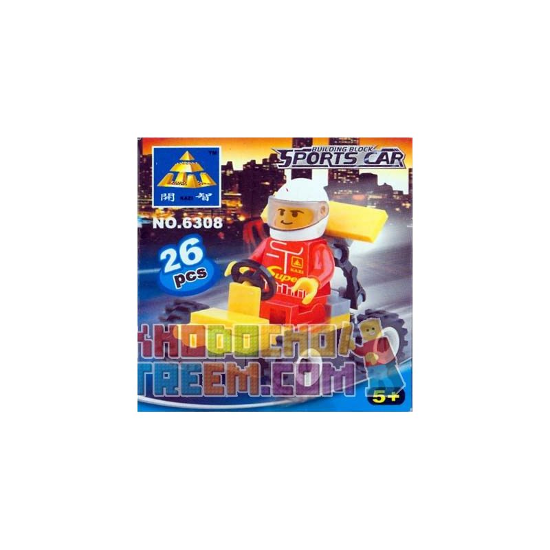 Bozhi 6308 non Lego CHIẾC Ô TÔ NHỎ bộ đồ chơi xếp lắp ráp ghép mô hình Racers BUILDING BLOCK SPORTS CAR Đua Tốc Độ 26 khối