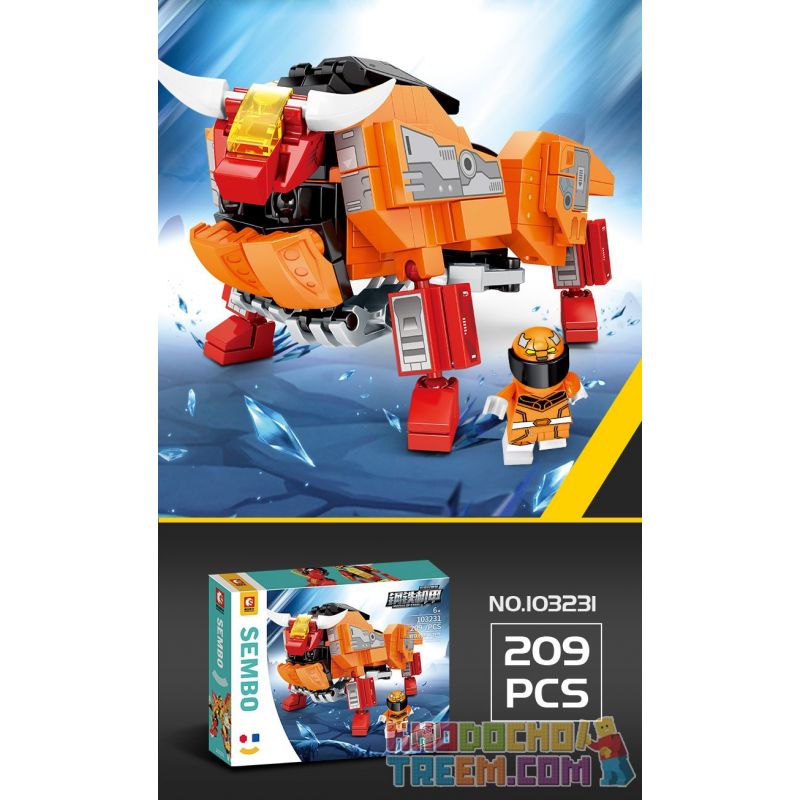 SEMBO 103229 103230 103231 103232 non  4 SỰ KẾT HỢP CỦA ỐNG KÍNH NGỌN LỬA ĐIÊN CHIM ƯNG bộ đồ chơi xếp lắp ráp ghép mô hình MECHA OF STEEL 780 khối