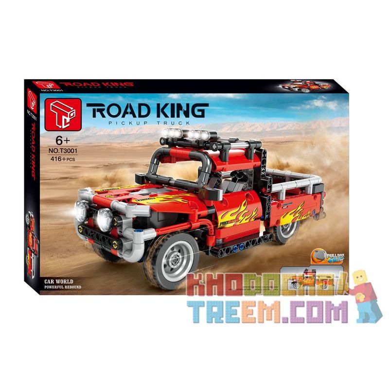 TA GAOLE T3001 3001 non Lego XE PICARD MÀU ĐỎ bộ đồ chơi xếp lắp ráp ghép mô hình Technic ROAD KING Kỹ Thuật Công Nghệ Cao Mô Hình Phương Tiện 416 khối