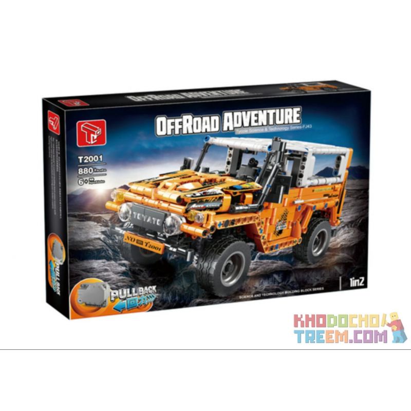 TA GAOLE T2001 2001 non Lego TOYOTA J40. bộ đồ chơi xếp lắp ráp ghép mô hình Technic OFFROAD ADVENTURE Kỹ Thuật Công Nghệ Cao Mô Hình Phương Tiện 880 khối