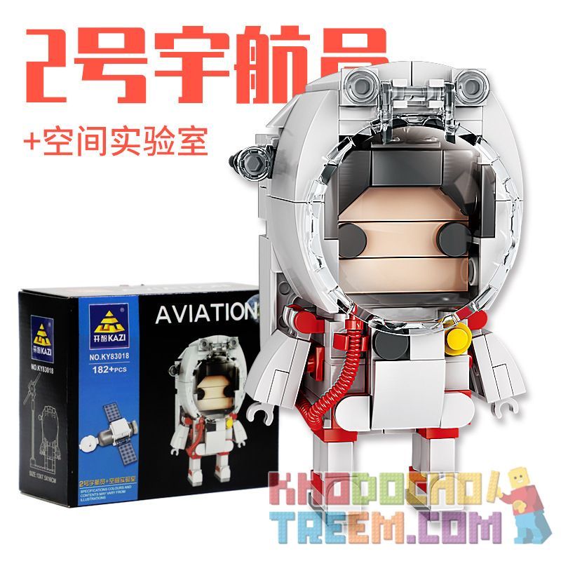 Kazi KY83017 83017 KY83018 83018 KY83019 83019 KY83020 83020 non  PHI HÀNH GIA VÀ CÔNG CỤ HÀNG KHÔNG VŨ TRỤ MINI 4 bộ đồ chơi xếp lắp ráp ghép mô hình Brickheadz AVIATION Nhân Vật Đầu To 793 khối