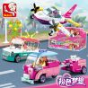 SLUBAN M38-B0921 B0921 0921 M38B0921 38-B0921 non  GIẤC MƠ MÀU HỒNG 4 MÁY BAY THIÊN ĐƯỜNG XE THÚ CƯNG MENGLE HƠI TINH CỠ KHÁM PHÁ TÀU NGẦM bộ đồ chơi xếp lắp ráp ghép mô hình Girl Con Gái 461 khối