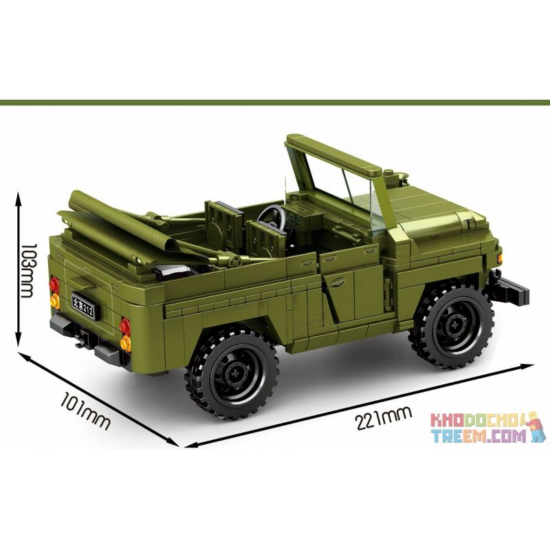SEMBO 705700 non  XE OFF-ROAD BẮC KINH J212 TẠI (1974) bộ đồ chơi xếp lắp ráp ghép mô hình Creator BJ212 LIGHT OFF ROAD VEHICLE Sáng Tạo 662 khối