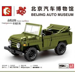 SEMBO 705700 non  XE OFF-ROAD BẮC KINH J212 TẠI (1974) bộ đồ chơi xếp lắp ráp ghép mô hình Creator BJ212 LIGHT OFF ROAD VEHICLE Sáng Tạo 662 khối