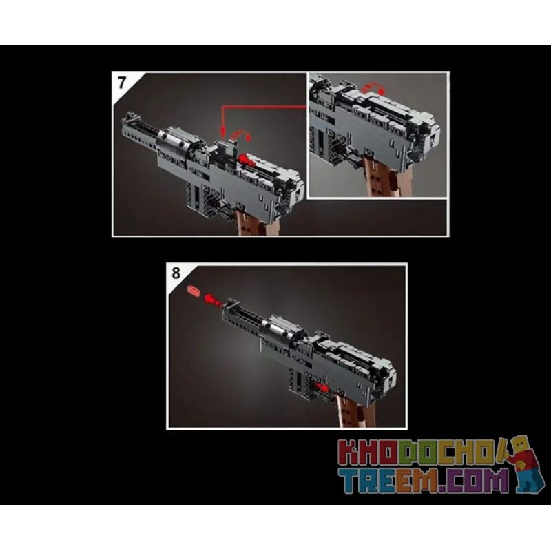 MouldKing 14011 Mould King 14011 non  MESSER C96. bộ đồ chơi xếp lắp ráp ghép mô hình Gun MAUSER C96 Súng 368 khối