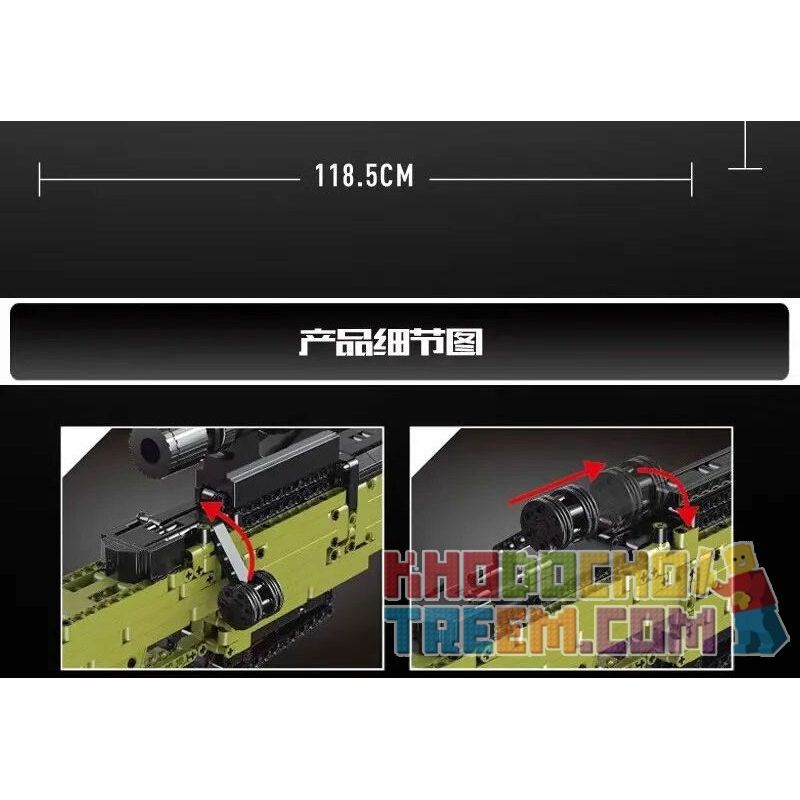 MouldKing 14010 Mould King 14010 non  SÚNG TRƯỜNG BẮN TỈA AWM. bộ đồ chơi xếp lắp ráp ghép mô hình Gun AWM SNIPER RIFLE 1628 khối