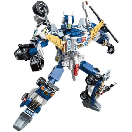 Enlighten 41104 Qman 41104 non  6 SỰ KẾT HỢP CỦA CHIẾN TRANH PHANTOM bộ đồ chơi xếp lắp ráp ghép mô hình Transformers PHANTON COP Robot Đại Chiến Người Máy Biến Hình 453 khối