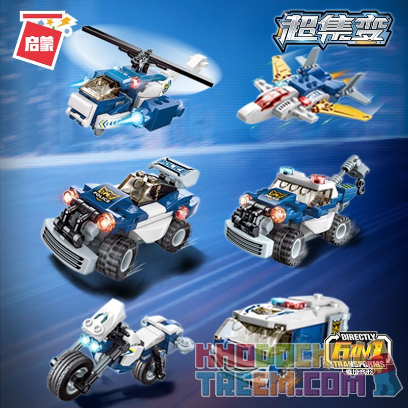 Enlighten 41104 Qman 41104 non  6 SỰ KẾT HỢP CỦA CHIẾN TRANH PHANTOM bộ đồ chơi xếp lắp ráp ghép mô hình Transformers PHANTON COP Robot Đại Chiến Người Máy Biến Hình 453 khối