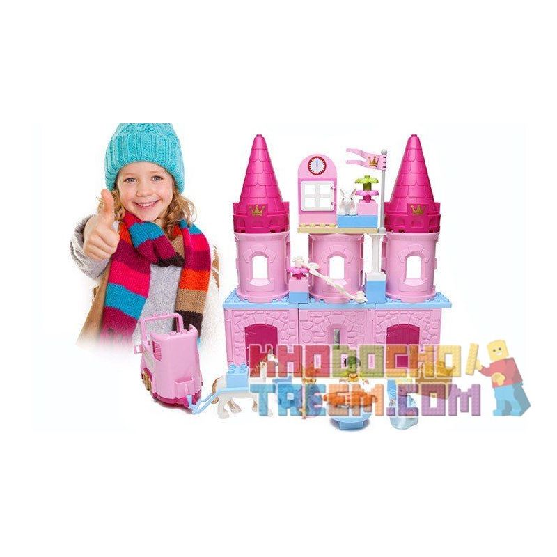 NOT LEGO Duplo 6154 Cinderella's Castle, Hystoys HongYuanSheng Aoleduotoys HG-1346 Xếp hình lâu đài Lọ Lem 77 khối NOT LEGO Duplo 6154 Cinderella's Castle, Hystoys HongYuanSheng Aoleduotoys HG-1346 Xếp hình lâu đài Lọ Lem 77 khối