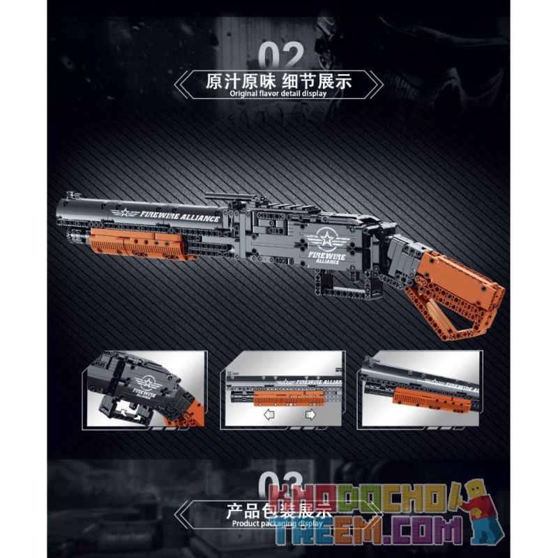 MorkModel 051003 Mork Model 051003 non  M1897 WINCHESTER. bộ đồ chơi xếp lắp ráp ghép mô hình FIREWIRE ALLIANCE WINCHESTER 791 khối
