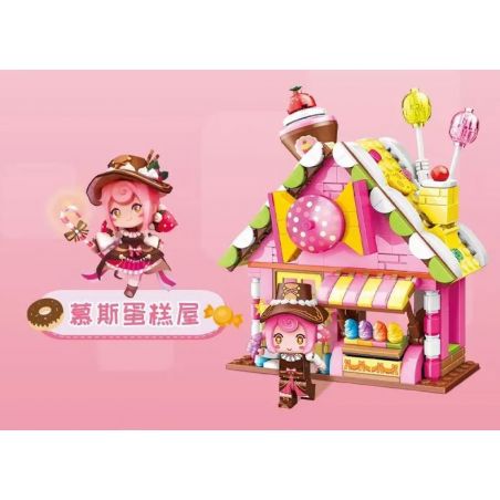 Enlighten 72018 Qman 72018 non  NHÀ BÁNH MOUSSE bộ đồ chơi xếp lắp ráp ghép mô hình Minecraft Game Xây Dựng 257 khối